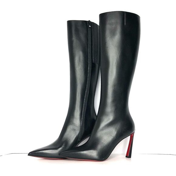 NEW Christian Louboutin Condora Botta Tall Knee High Pointed Toe Boots 39.5 - Picture 1 of 9